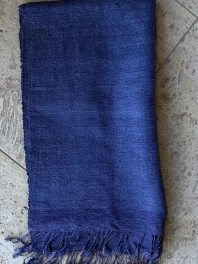 Purple Raw Silk Scarf